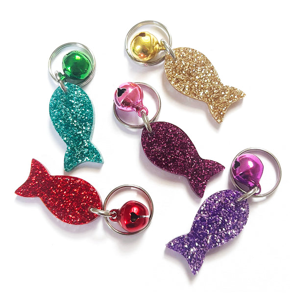 Cat Collar Charm · Fish · Choose your Colour