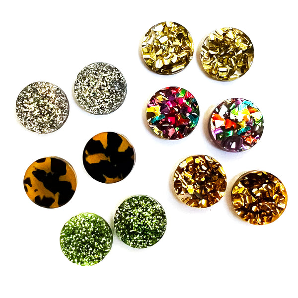 Stud Earring · Large Dot · 15mm · Choose your Colour