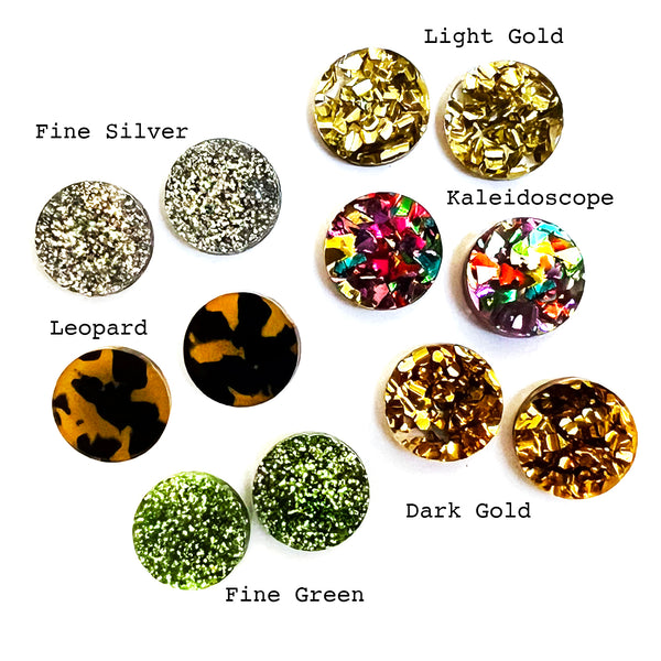 Stud Earring · Large Dot · 15mm · Choose your Colour