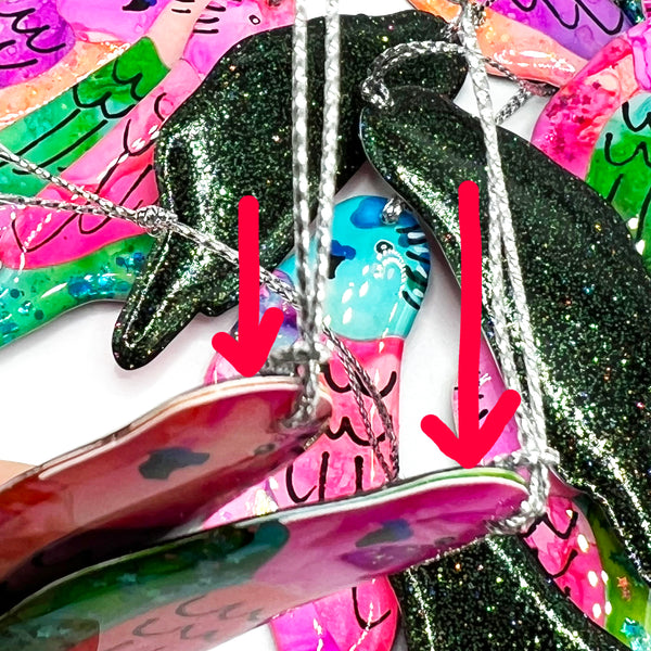 SECONDS · Ink + Resin · Budgie Decoration (Read description)