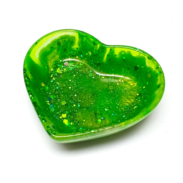 NOT QUITE PERFECT · Heart Trinket Dish · Green