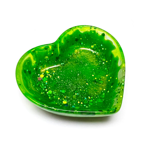 NOT QUITE PERFECT · Heart Trinket Dish · Green