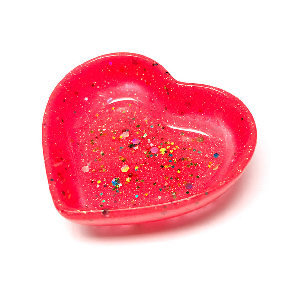 NOT QUITE PERFECT · Heart Trinket Dish · Hot Pink
