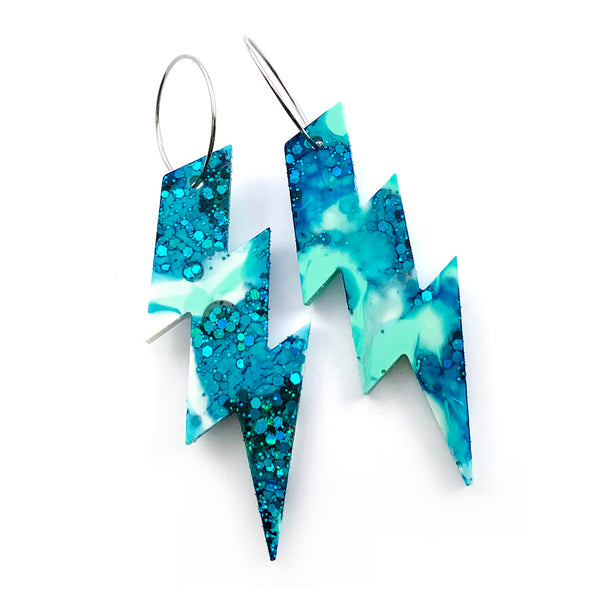 Resin Earring · Wam Bam · Blue · 55