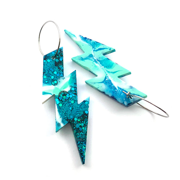 Resin Earring · Wam Bam · Blue · 55