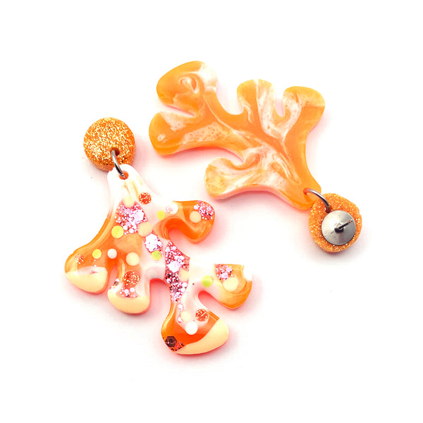 Resin Earring · Coral Garden · Ocean Bloom 02