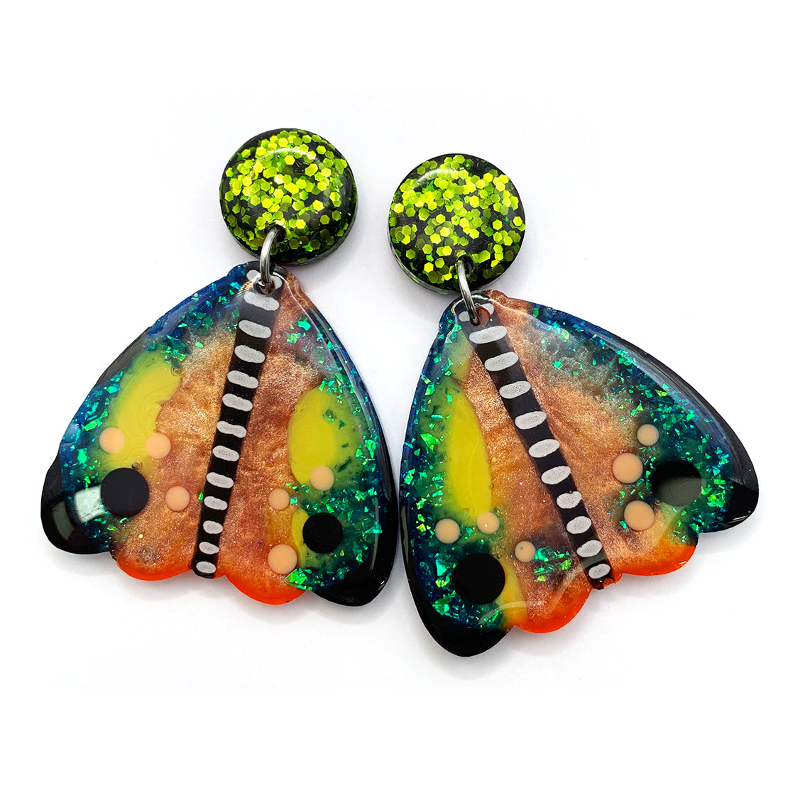 SECONDS Resin Earring · The Moth and the Moon (read description)