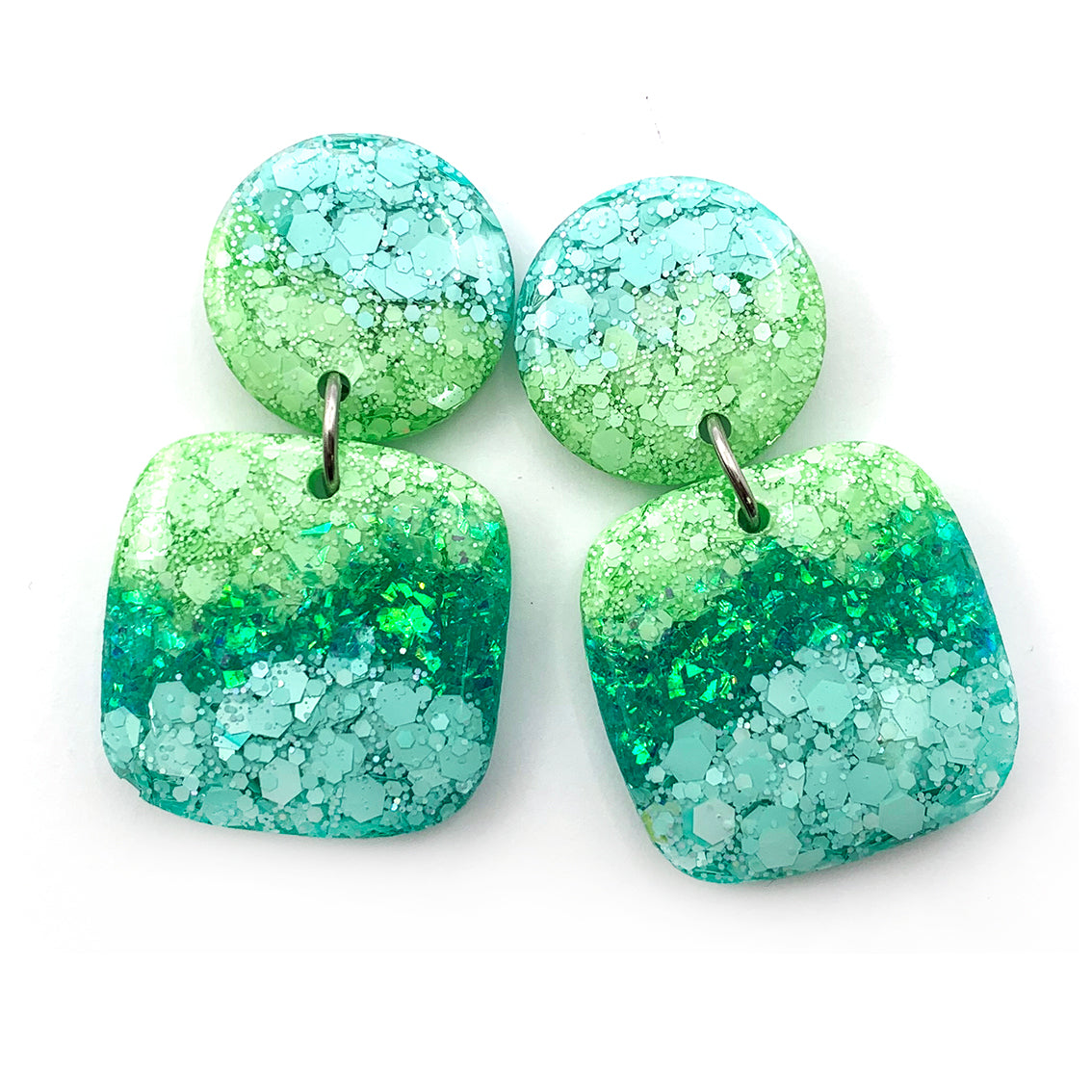Resin Earring · Not Quite Square · Ombre