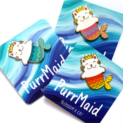 Enamel Pin · PurrMaid · Choose Your Colour