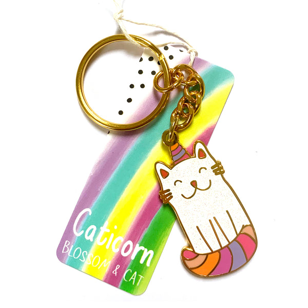 Keyring · NEW! Glitter Caticorn · Choose Your Colour