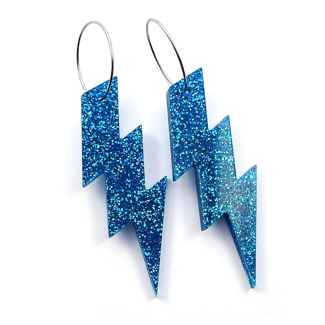 Acrylic Earring · Wam Bam Hoops · Blue