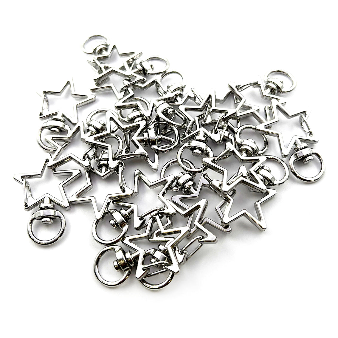 Star Clips · Silver · 20 Pieces