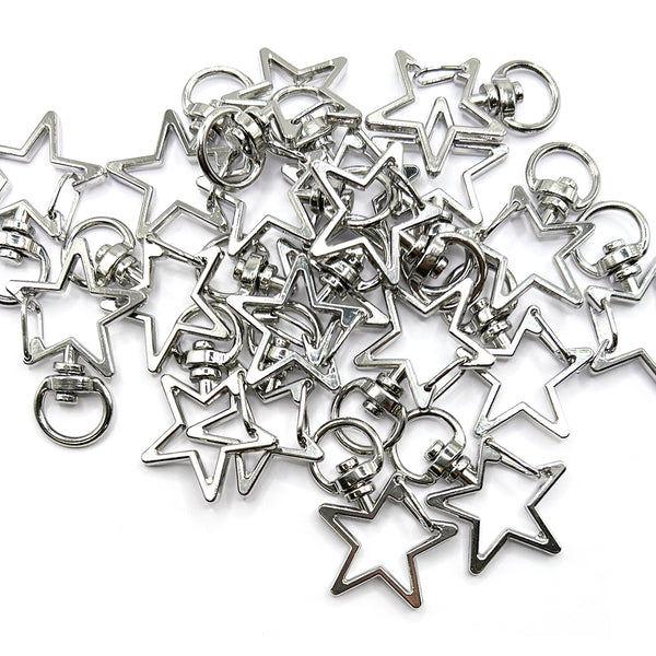 Star Clips · Silver · 20 Pieces