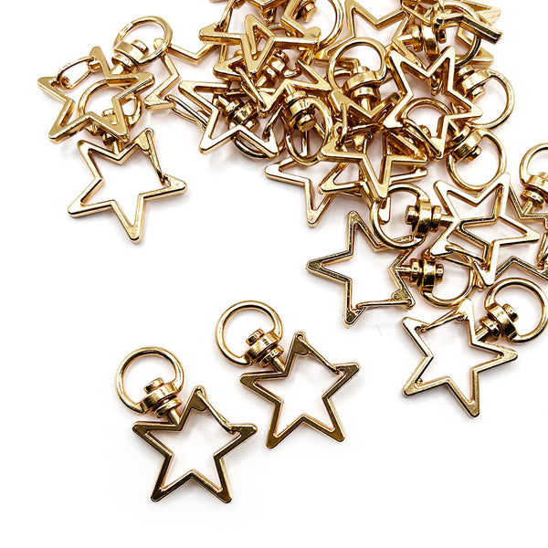 Star Clips · Gold · 20 Pieces