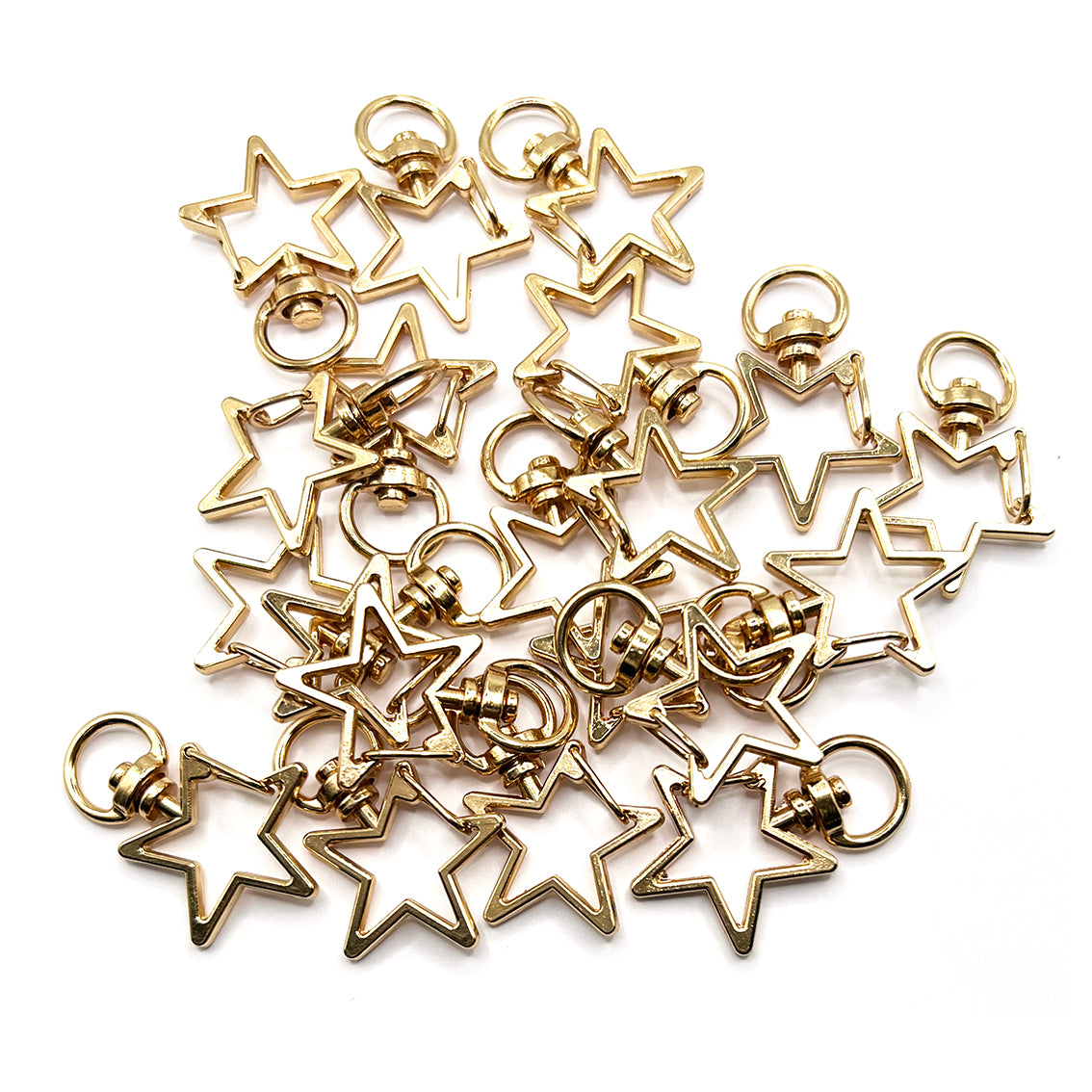Star Clips · Gold · 20 Pieces