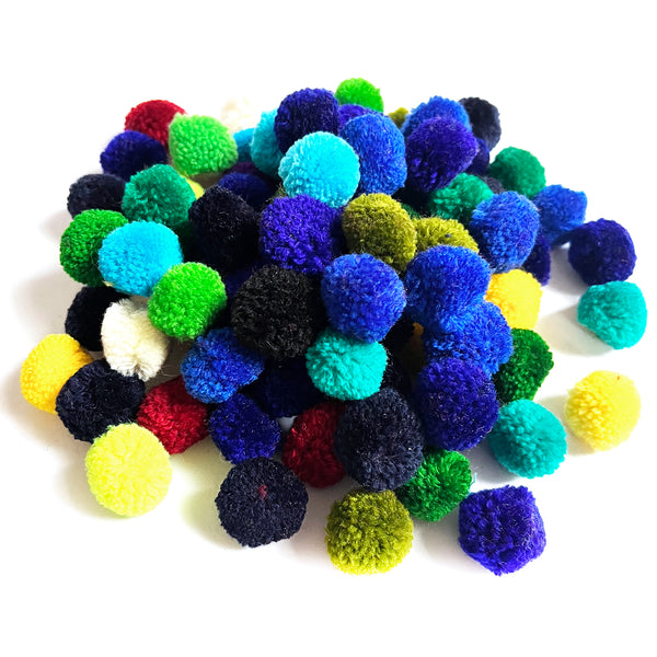 Pom Poms · Mixed Colours · Approx 20mm · 80