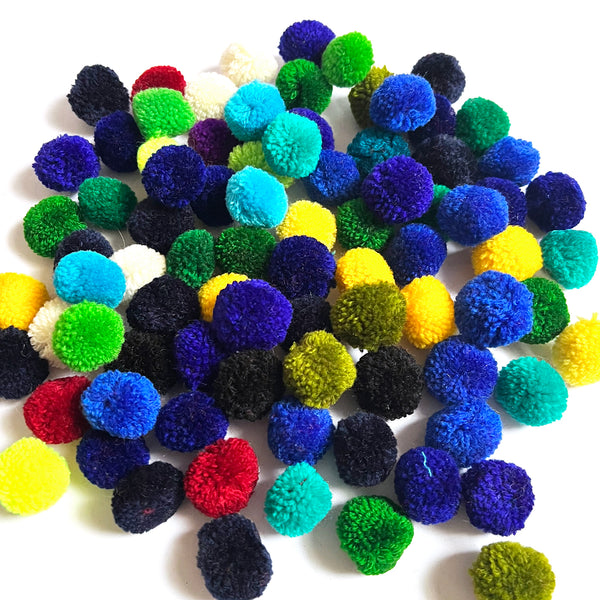Pom Poms · Mixed Colours · Approx 20mm · 80
