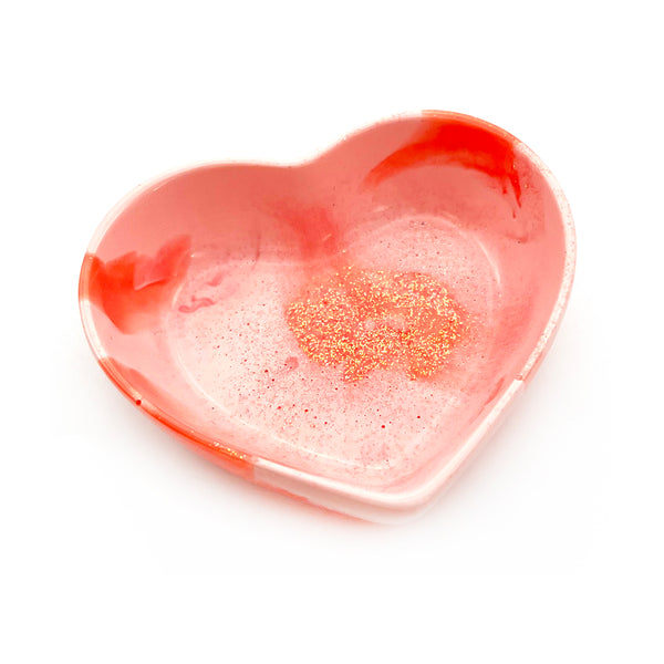 NOT QUITE PERFECT · Heart Trinket Dish · Apricot (read description)