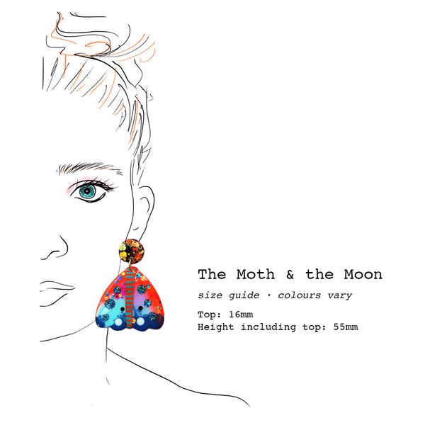 Resin Earring · The Moth and the Moon · 06