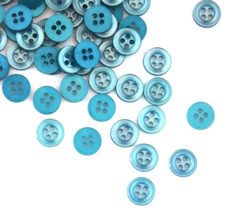 Buttons · Teal · 11mm · 50 Buttons