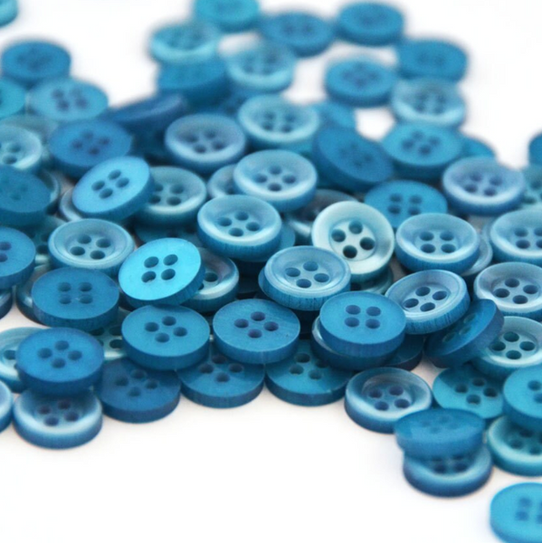 Buttons · Teal · 11mm · 50 Buttons