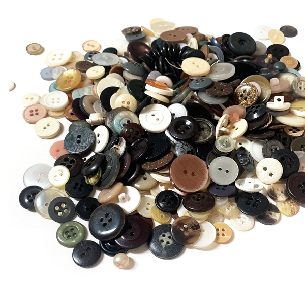 Buttons · Vintage · Neutral Mix · LOTS of Buttons · Bag 61