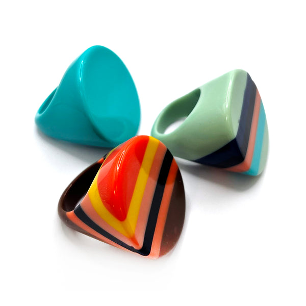 Resin Rings · Chunky · Set of 3