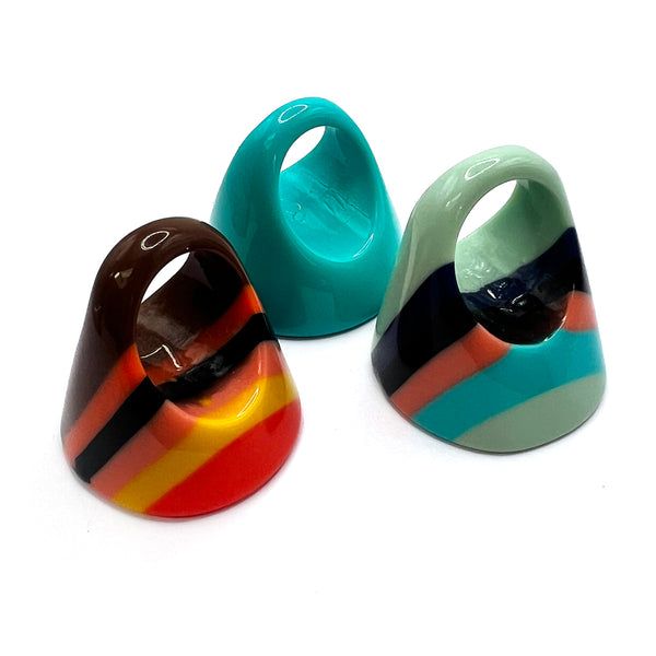 Resin Rings · Chunky · Set of 3
