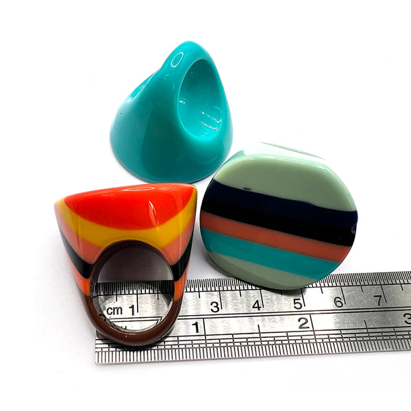 Resin Rings · Chunky · Set of 3