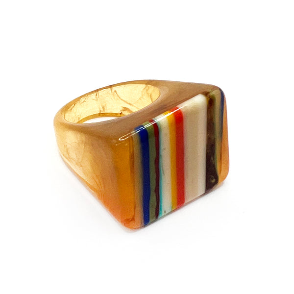 Resin Rings · Retro Style · Set of 3