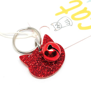 Cat Collar Charm · Cat · Red Glitter