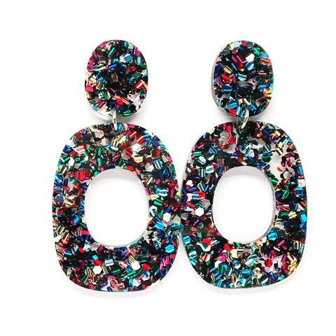 Acrylic Earrings · Lets Dance · Rainbow