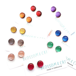 Metallic Dot Earrings · Choose your Colour