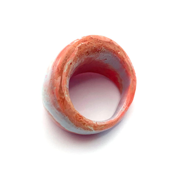 Pebble Ring · Apricot Blue · 18mm · 3