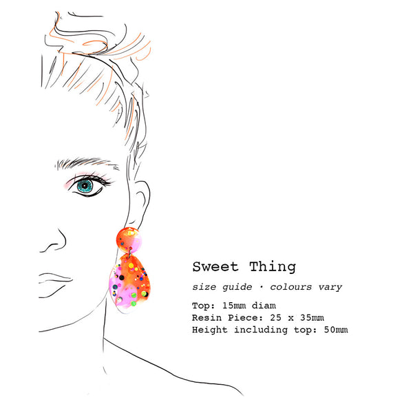 Resin Earring · Sweet Thing · Blue Lilac
