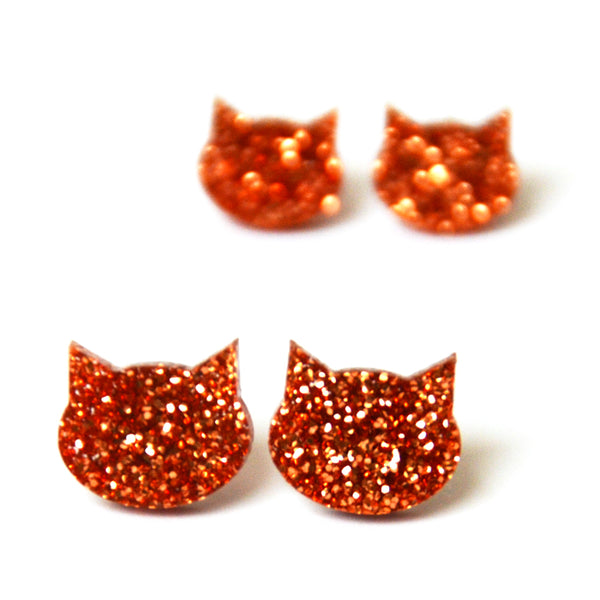 Cat Stud · Copper Glitter