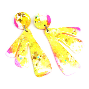 Resin · Coral Earring · Yellow