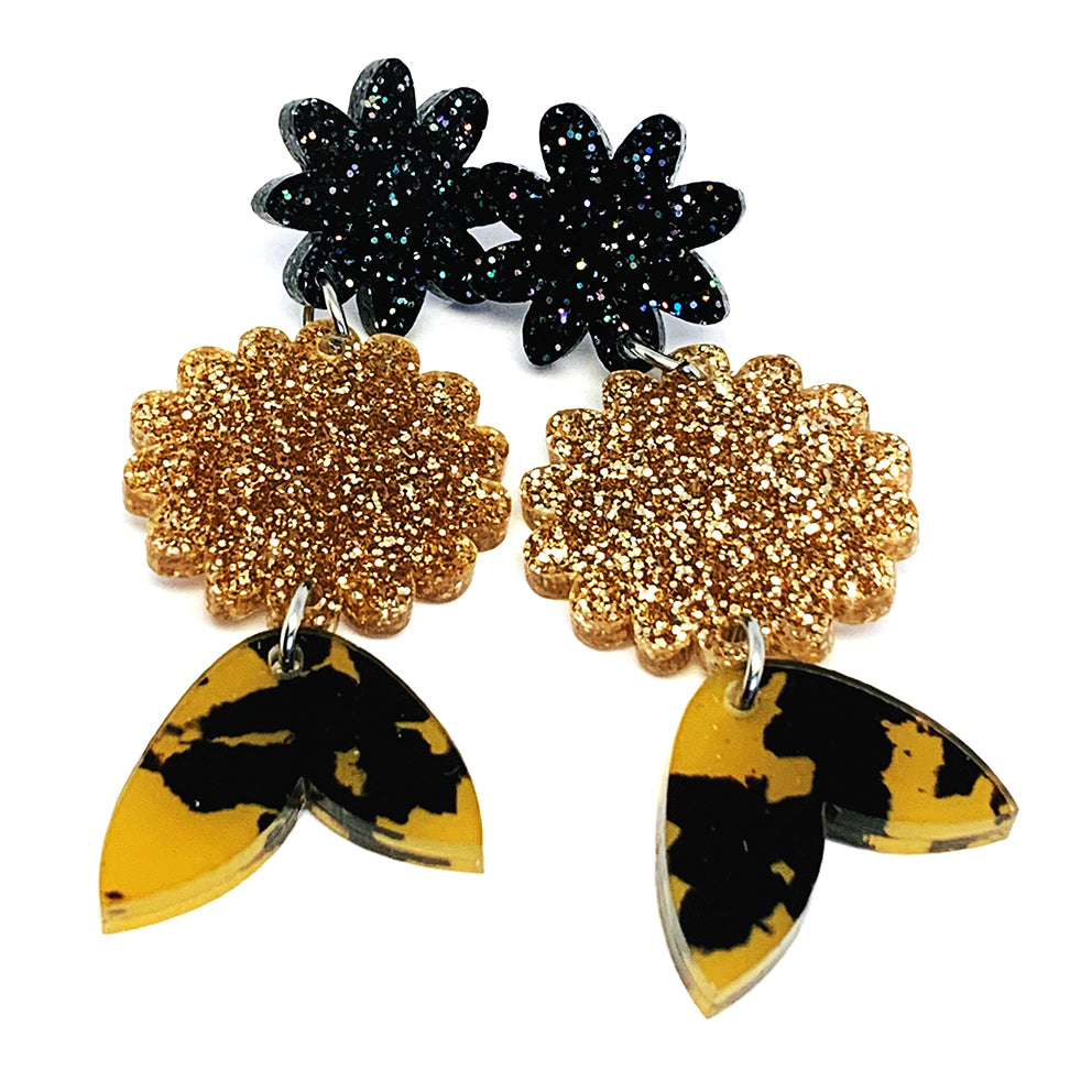 Mini Dangle · Flower Droplets · Gold · 20