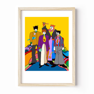 Art Print · Cats in Famous Album Covers · The Beatles