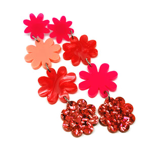 Mini Dangle · Flowers · Pinky Red