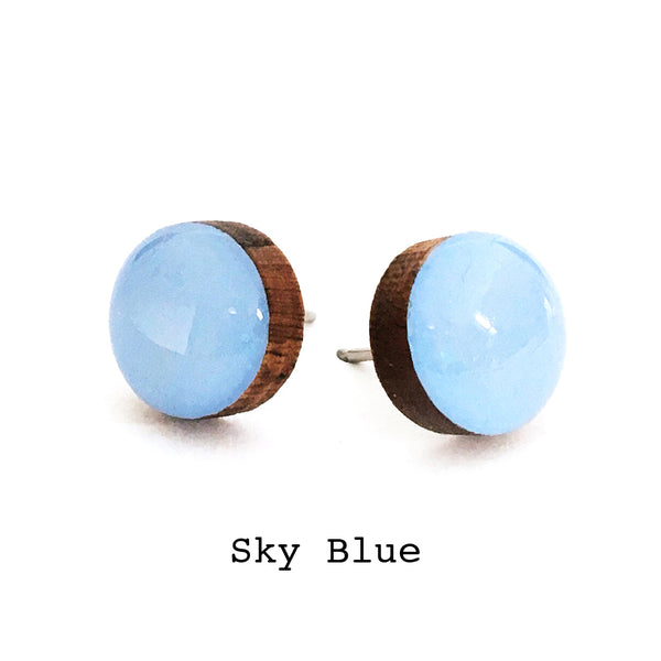 Dot Earrings · Sky Blue