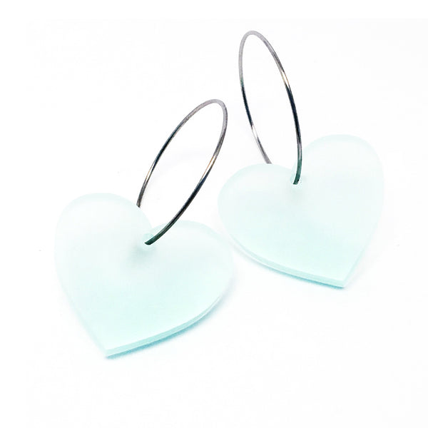 Heart Hoop Earrings · Choose Your Colour!