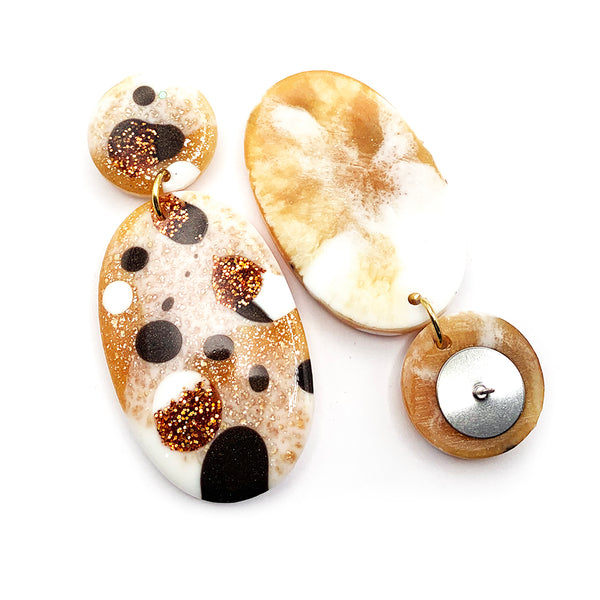 Resin Earring · Boom! · Natural