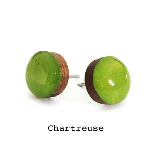 Dot Earrings · Chartreuse