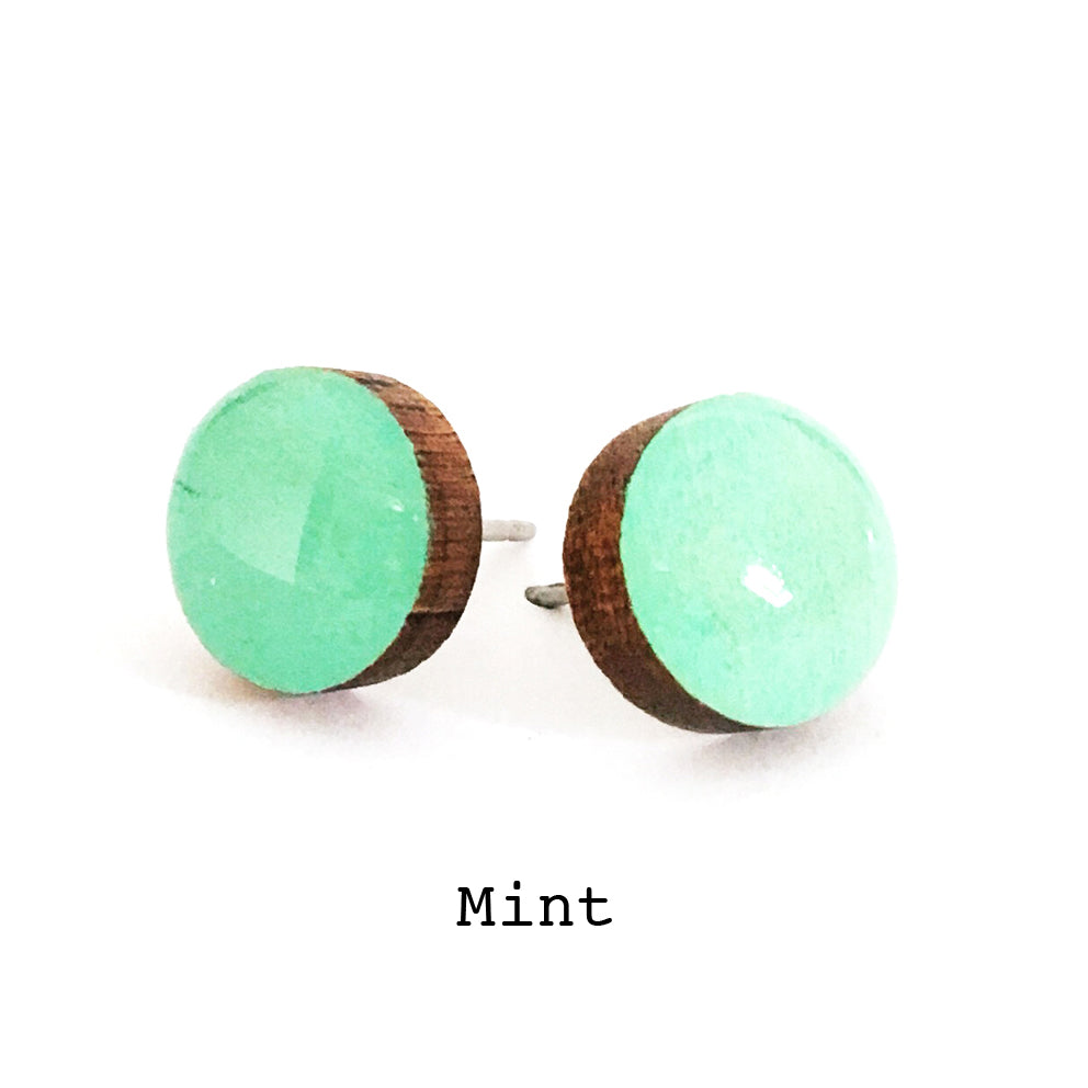 Dot Earrings · Mint