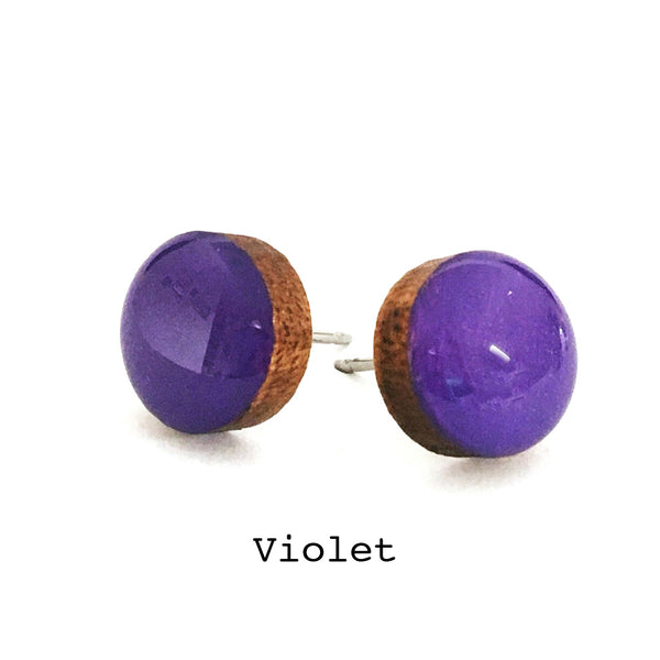 Dot Earrings · Violet