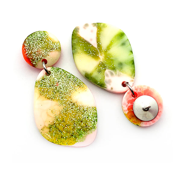 Resin Earring · Sweet Thing · Green Apricot Mix