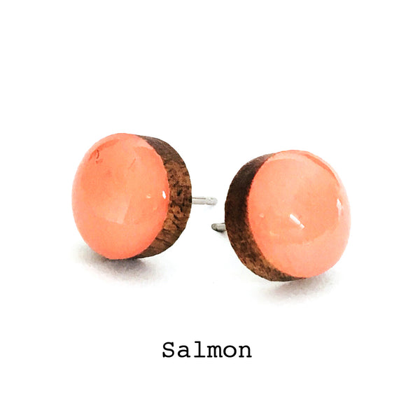 Dot Earrings · Salmon
