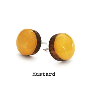 Dot Earrings · Mustard