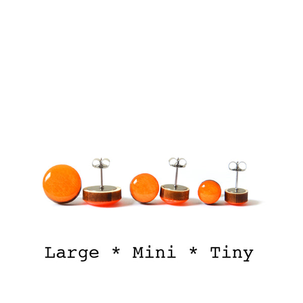Dot Earrings · Bright Orange